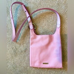 Rare Rebecca Minkoff Crossbody Small Karlie Leather Feed Bag in Pink